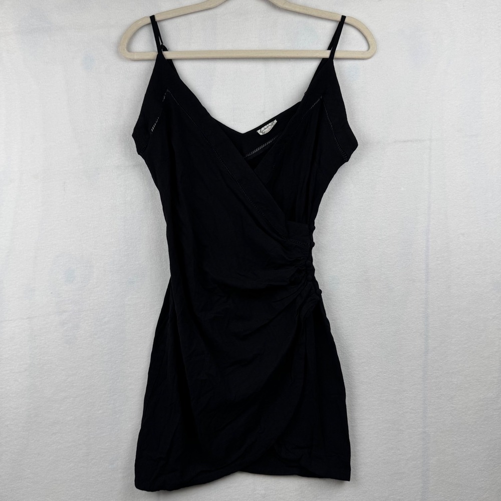 Free People Intimately Dress Black Sleeveless Mini Ruched‎ Bodycon SP Cocktail